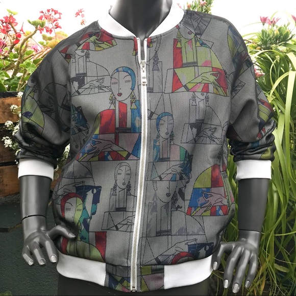 Gracia Jackets & Blazers - Gracia graphic animation print bomber jacket
